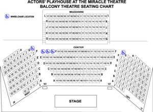 Seating chart – Actors' Playhouse at The Miracle Theatre